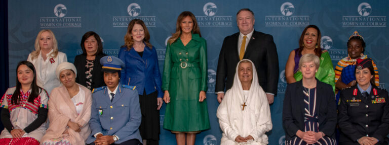 Photo of women being honored at the women of courage event